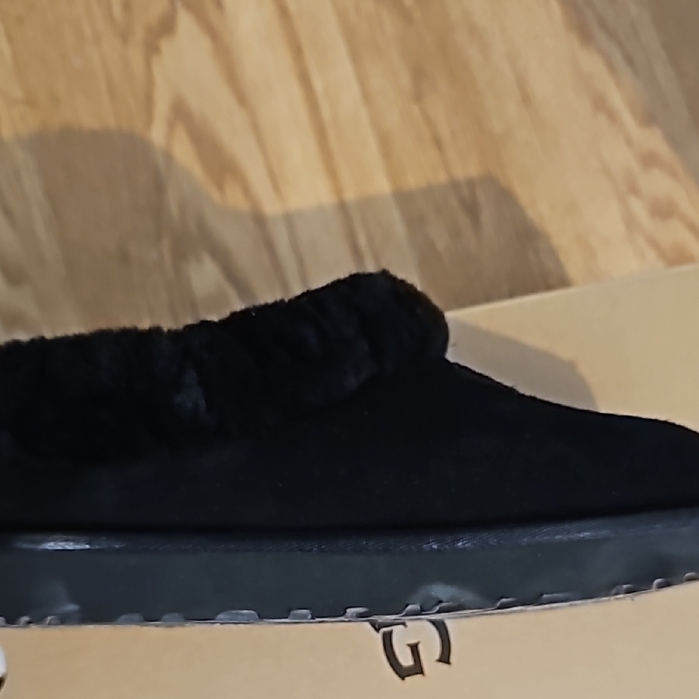 UGG Black Suede Slippers